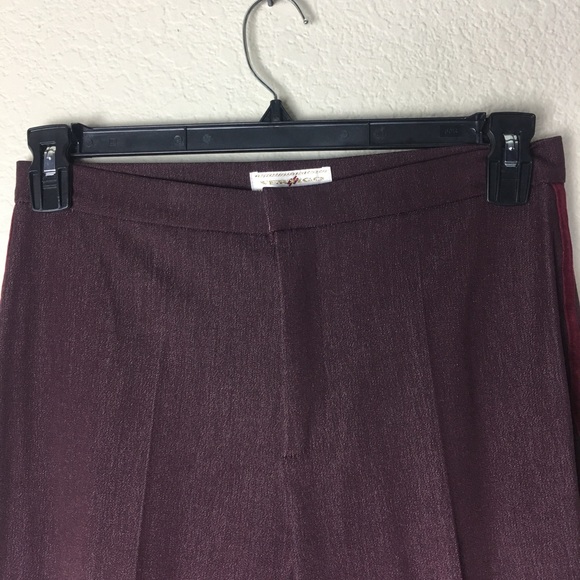 Vertigo Burgundy Tuxedo Stretch Suit Slit Leg - Picture 10 of 16